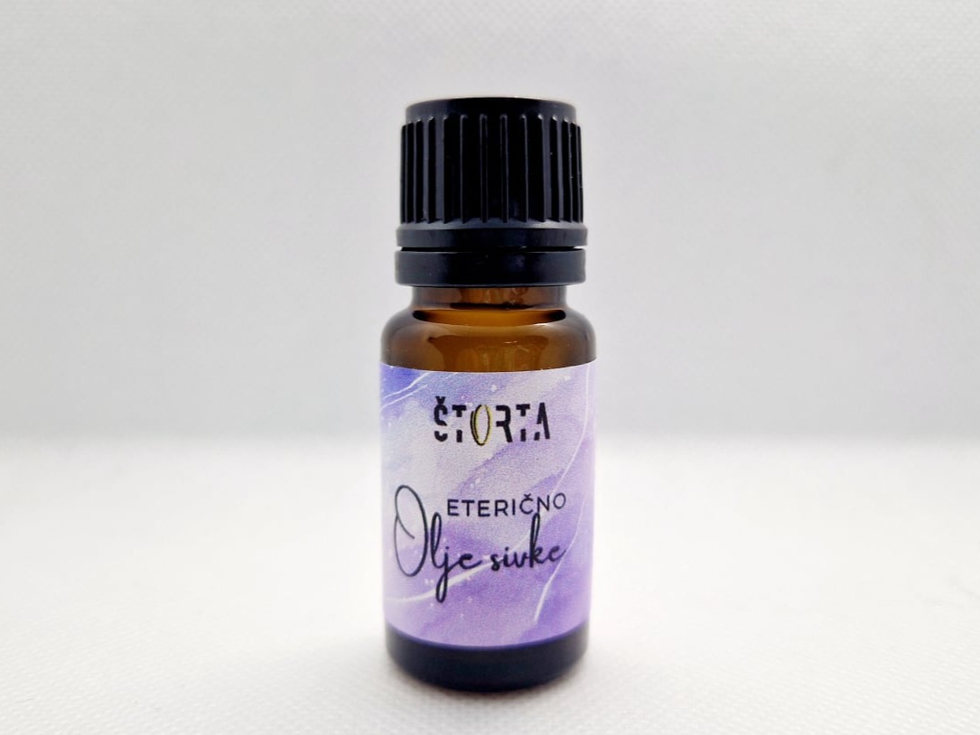 Little bottle of lavender essential oil